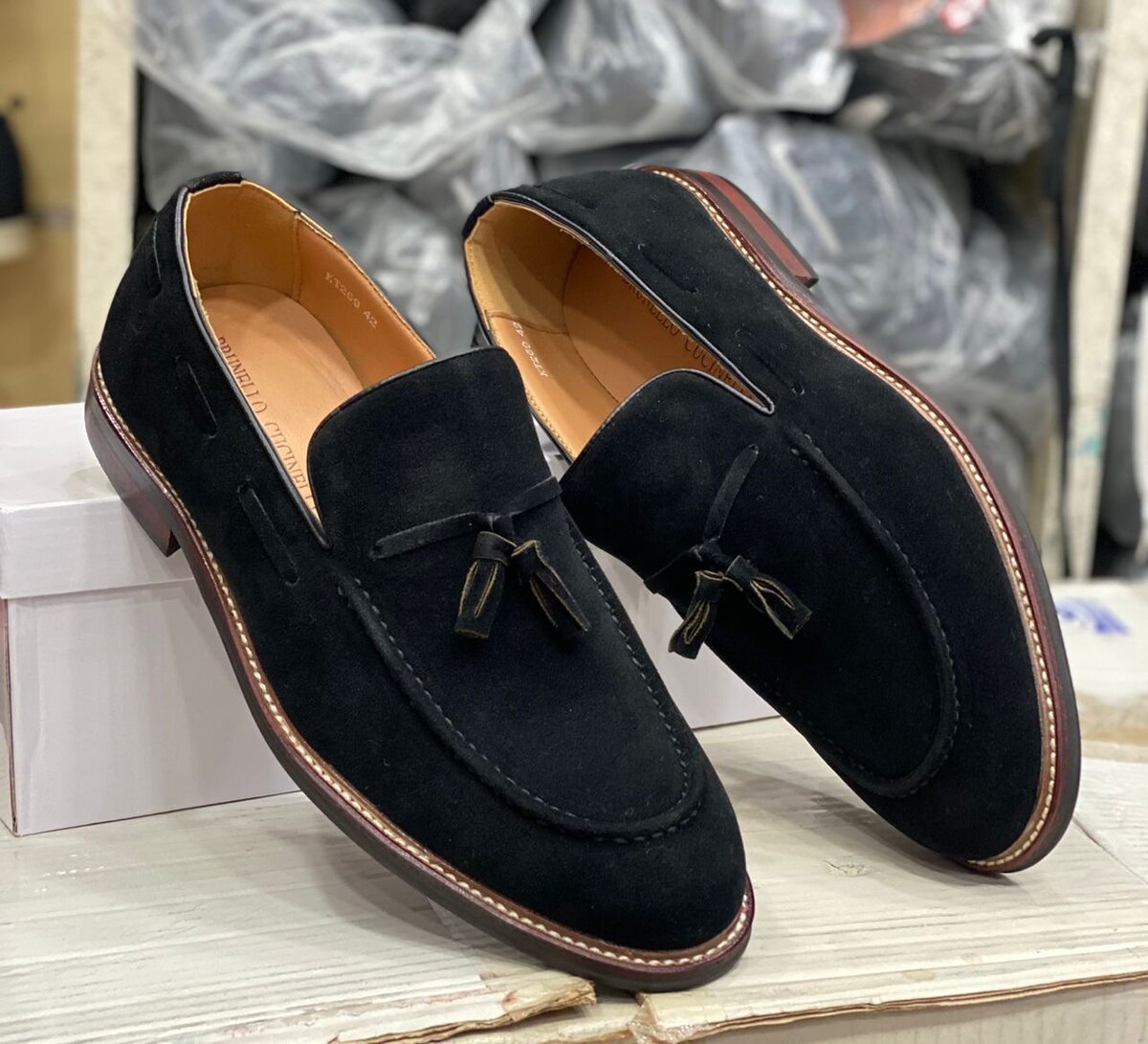 Mocassins élégants en daim pour hommes