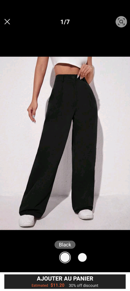 Pantalon large taille haute femme