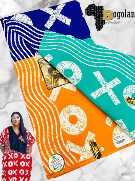 Tissu Wax Africain Coloré