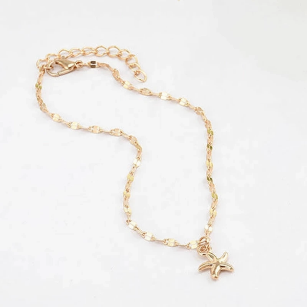 Bracelet Cheville Étoile Doré