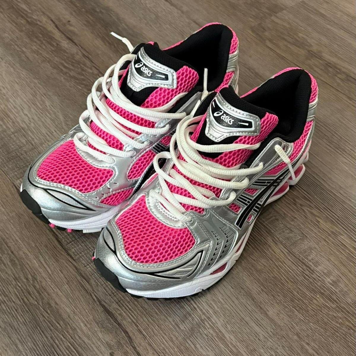 Baskets sport femme rose argenté