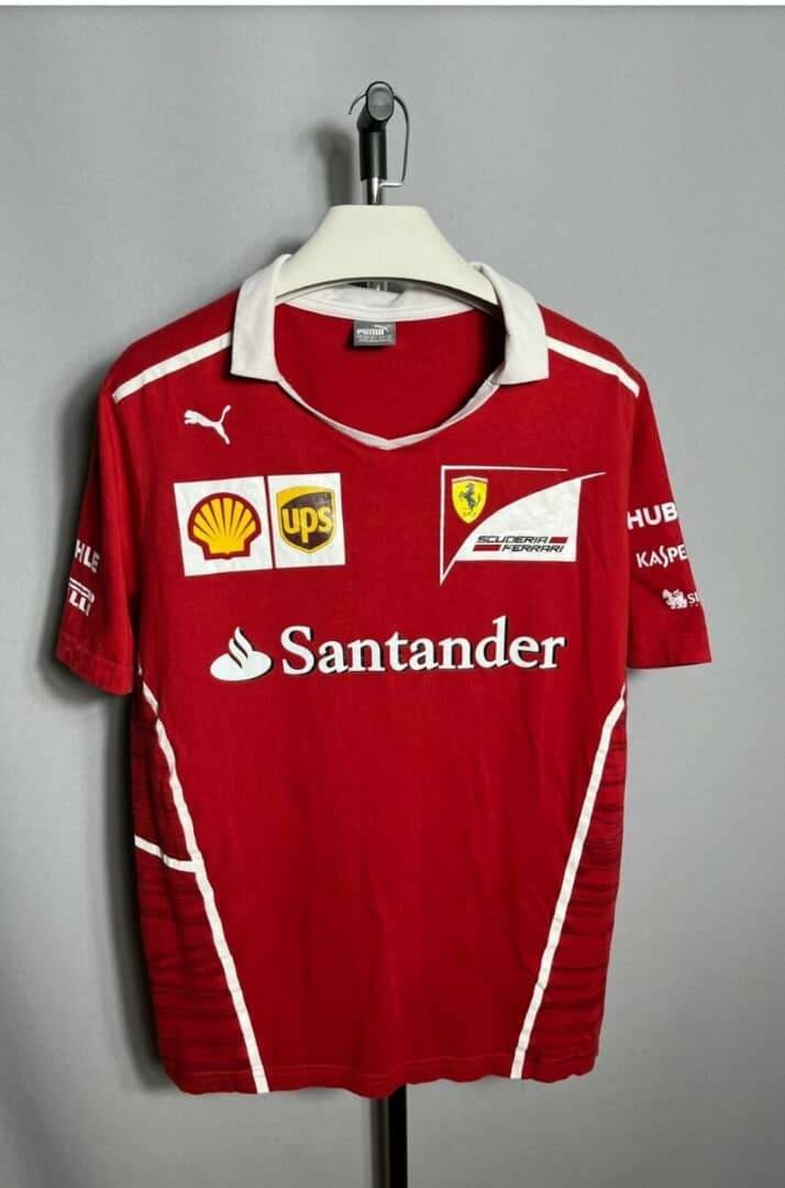 Original thrift puma x scuderia Ferrari polo t-shirt UPS F1