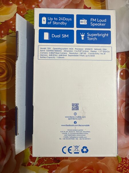 TECNO T301 Téléphone Dual SIM