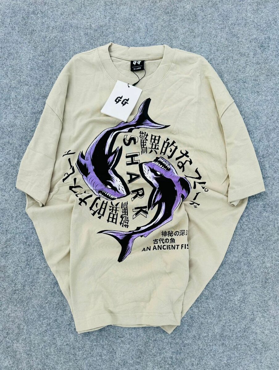 T-shirt imprimé en coton décontracté