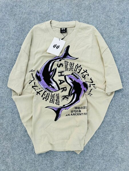 T-shirt imprimé en coton décontracté