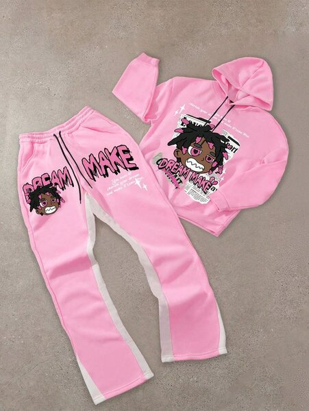 Ensemble Jogging Rose Cartoon