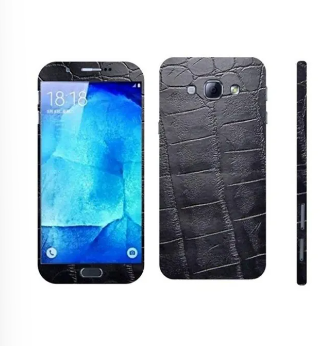 Samsung Galaxy A8 2015 Black Crocodile Leather Texture Mobile Skin