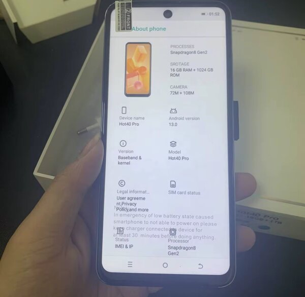 Smartphone HotaQ Pro 1024 Go