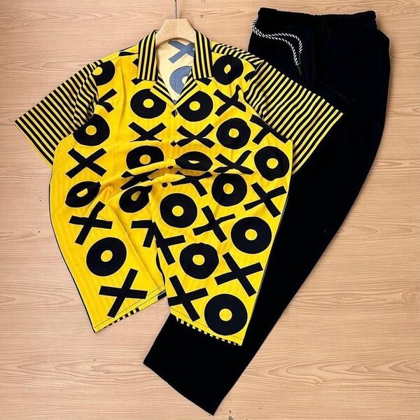 Chemise tendance jaune XO