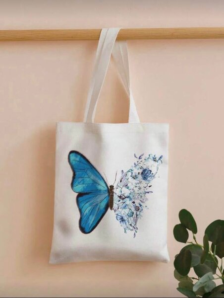 Tote Bag Papillon Bleu