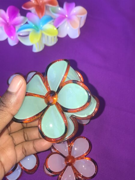 Pinces à cheveux fleurs colorées