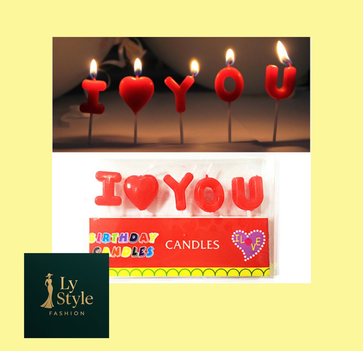 Bougies Message "I Love You"