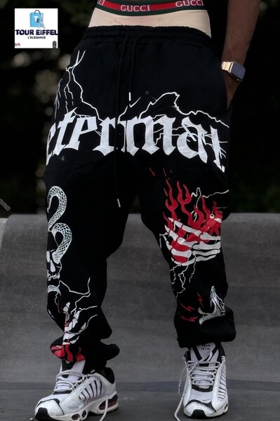 Pantalon streetwear imprimé