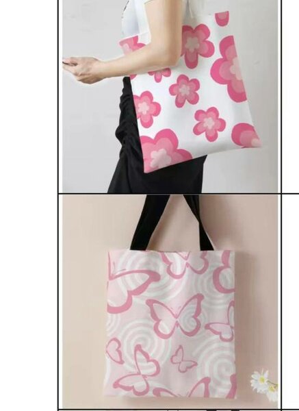 Sac fourre-tout en toile fleurie