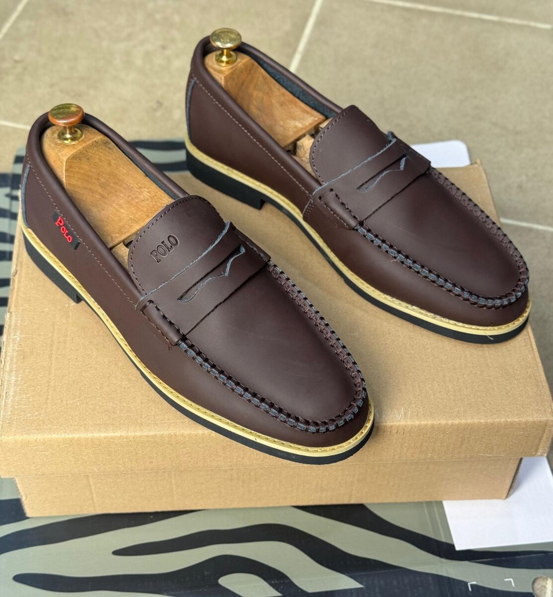 Mocassins en cuir Polo homme