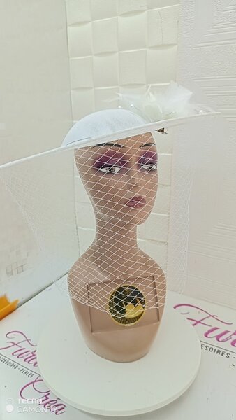 Bibine blanc élégant voile