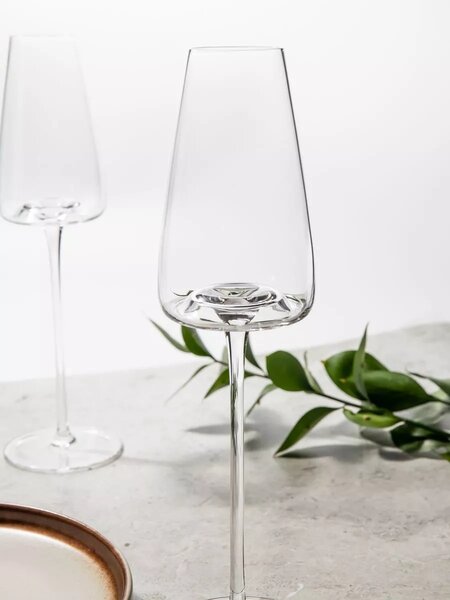 2 flûtes à champagne en crysta