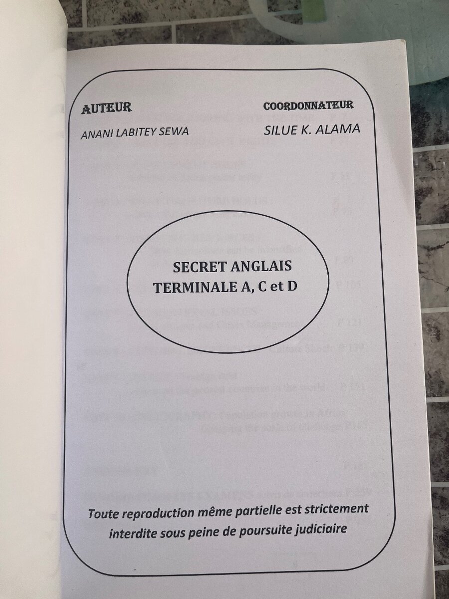 Livre Secret Anglais Tle