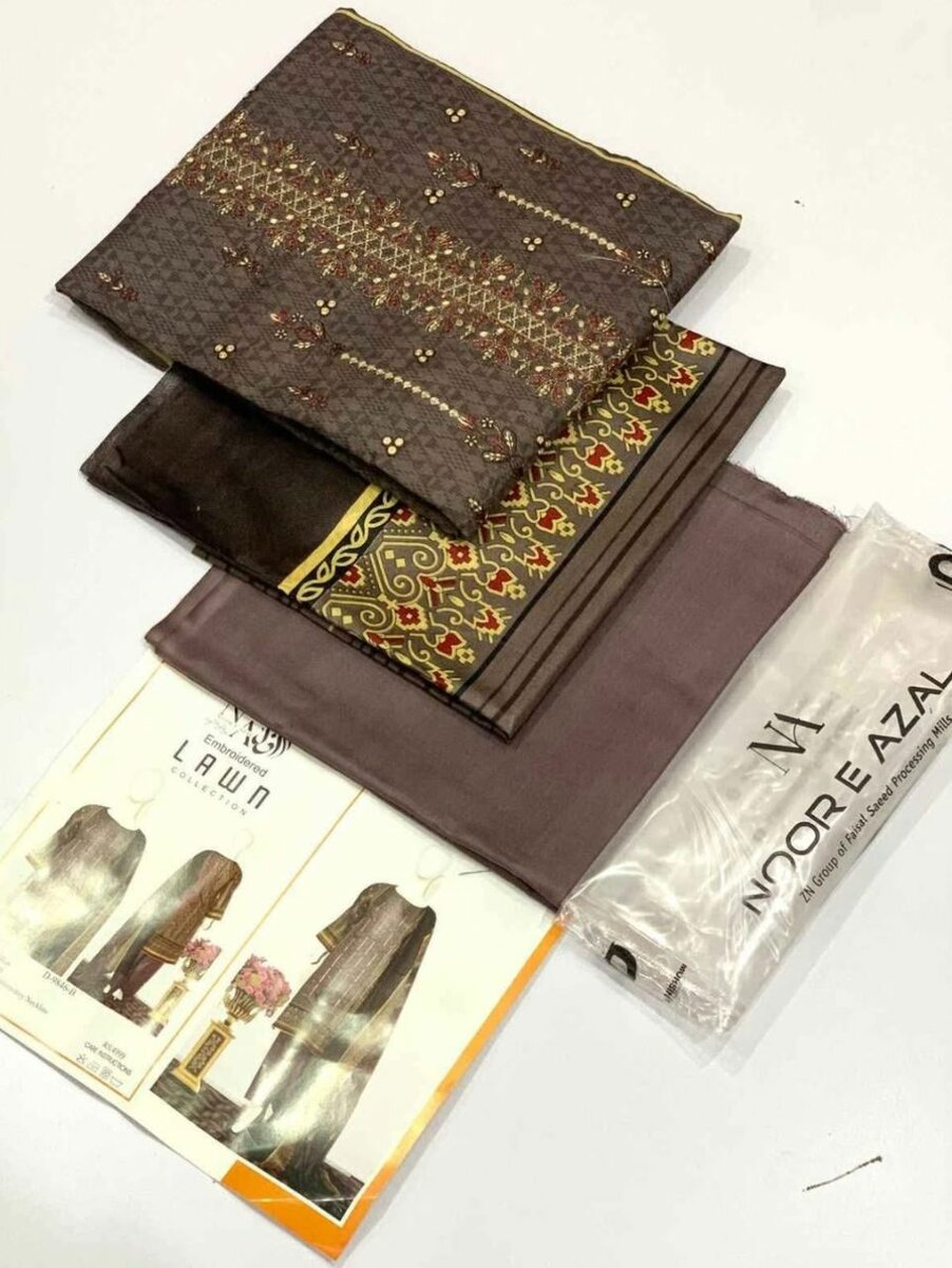 Embroidery lawn suit 3 ps