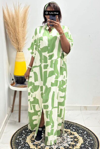 Robe longue imprimée chic