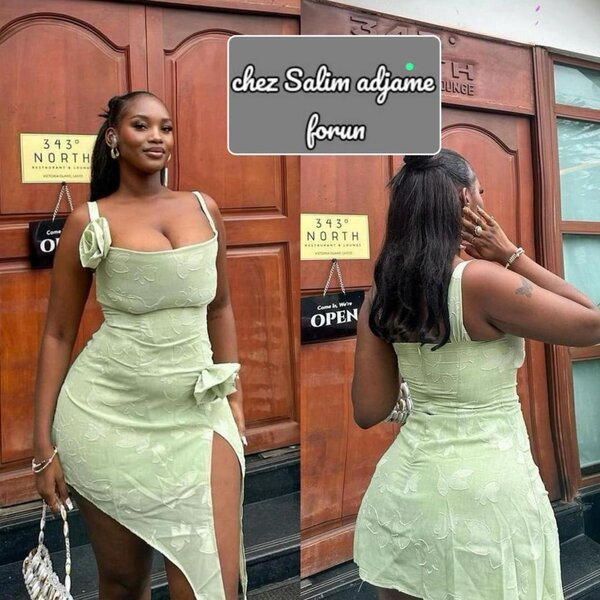 Robe Verte Élégante Femmes