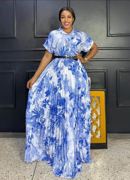 Robe longue fleuri pour femme