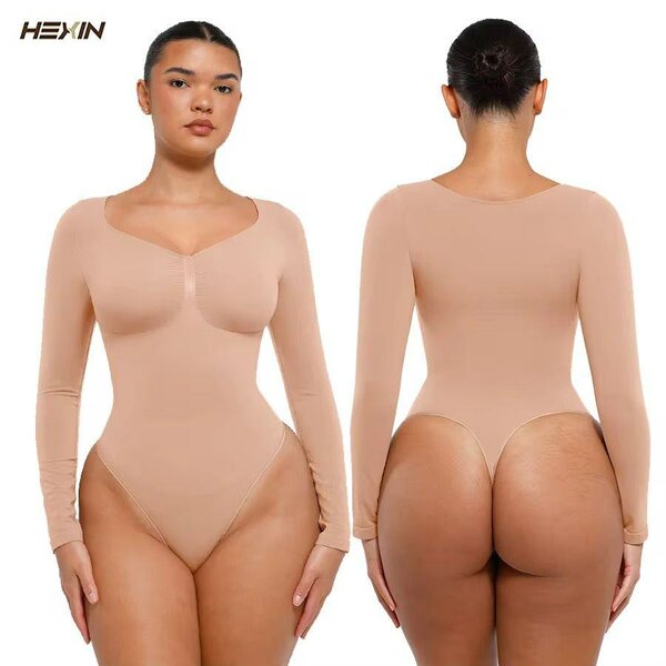 Body gainant manches longues femme