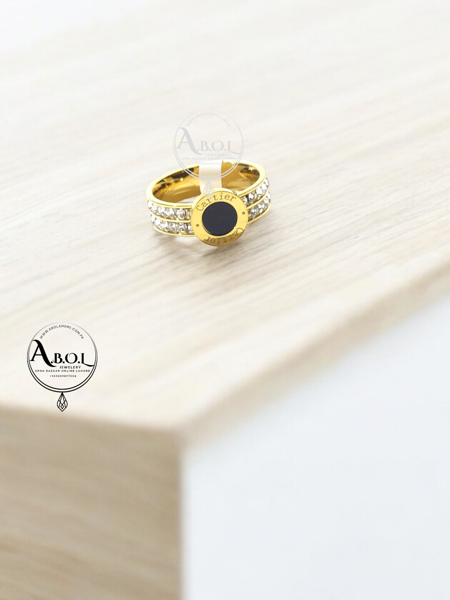CT RING BLACK GOLDEN