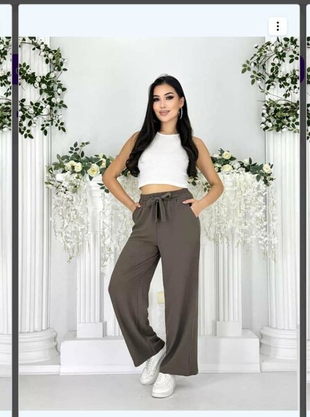 брюки палаццо трикотажные больших размеров