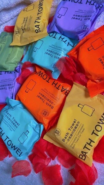 Serviette compressée