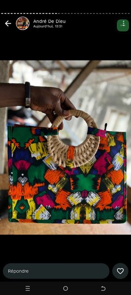 Sac à main en tissu imprimé