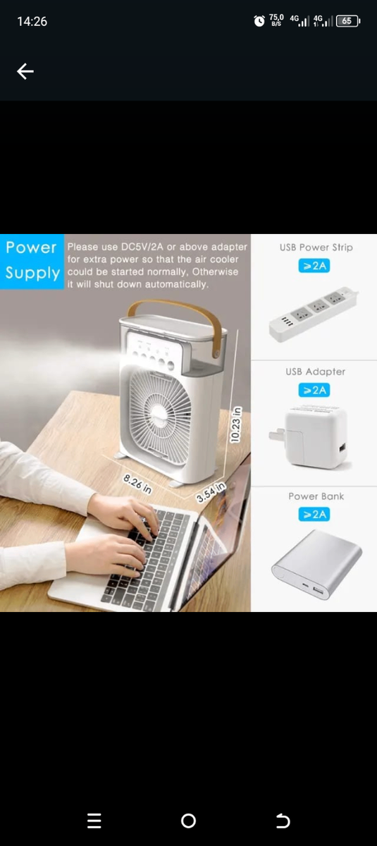 Mini Ventilateur Portable LED