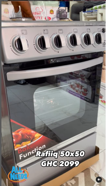 Rafiiq 50x50 4 gas burner with oven and grill