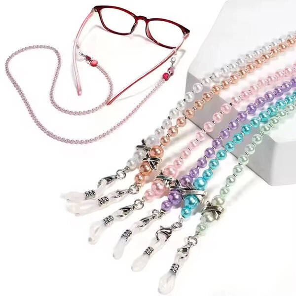 Chaîne Lunettes Perles Élégante