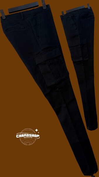 Pantalon cargo noir tendance