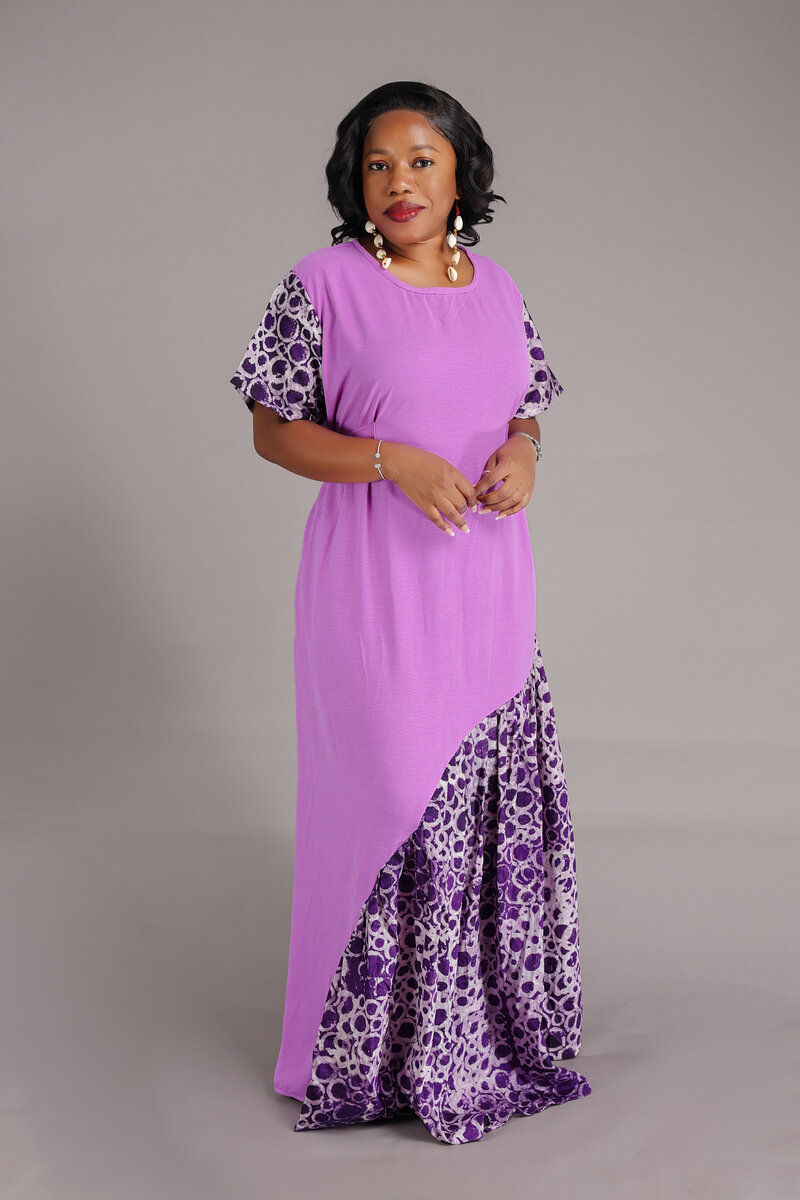 Robe Maxi Bicolore Élégante