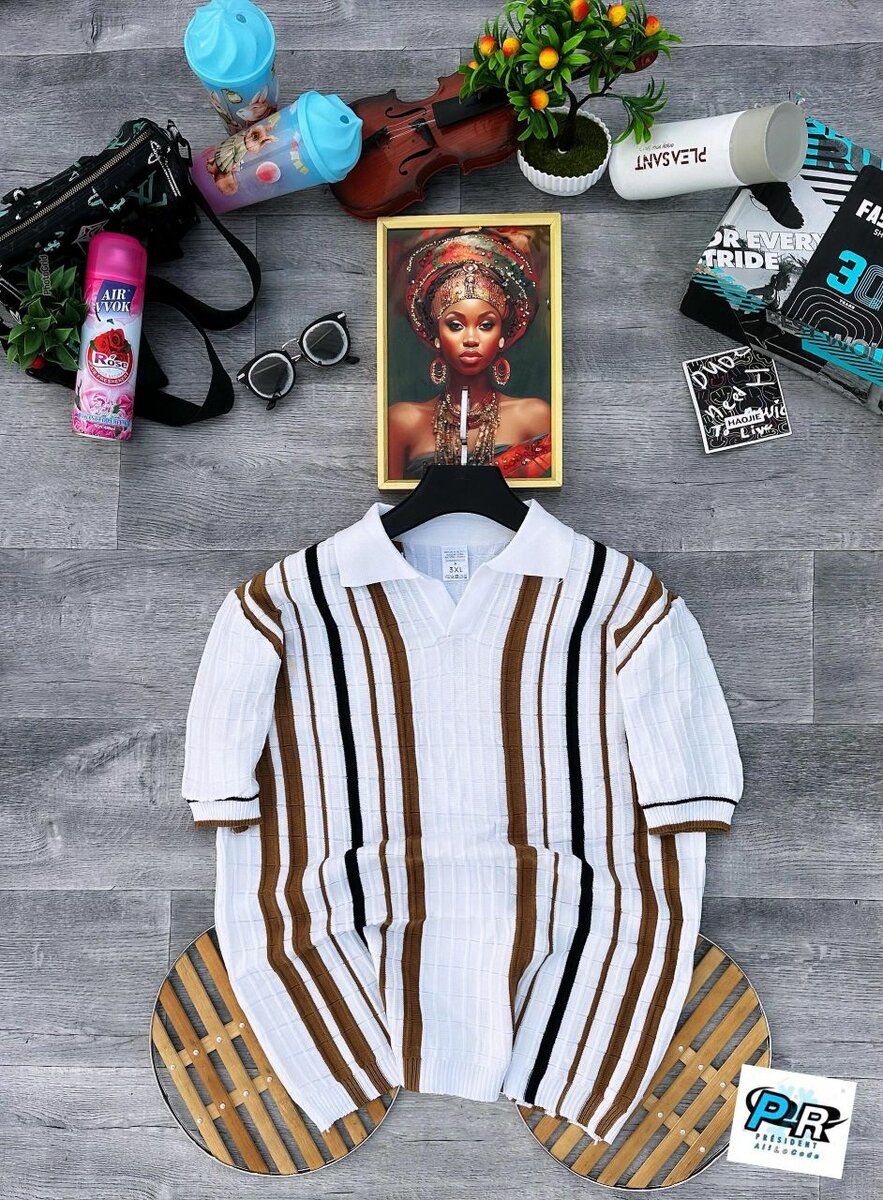 Chemise à rayures tendance