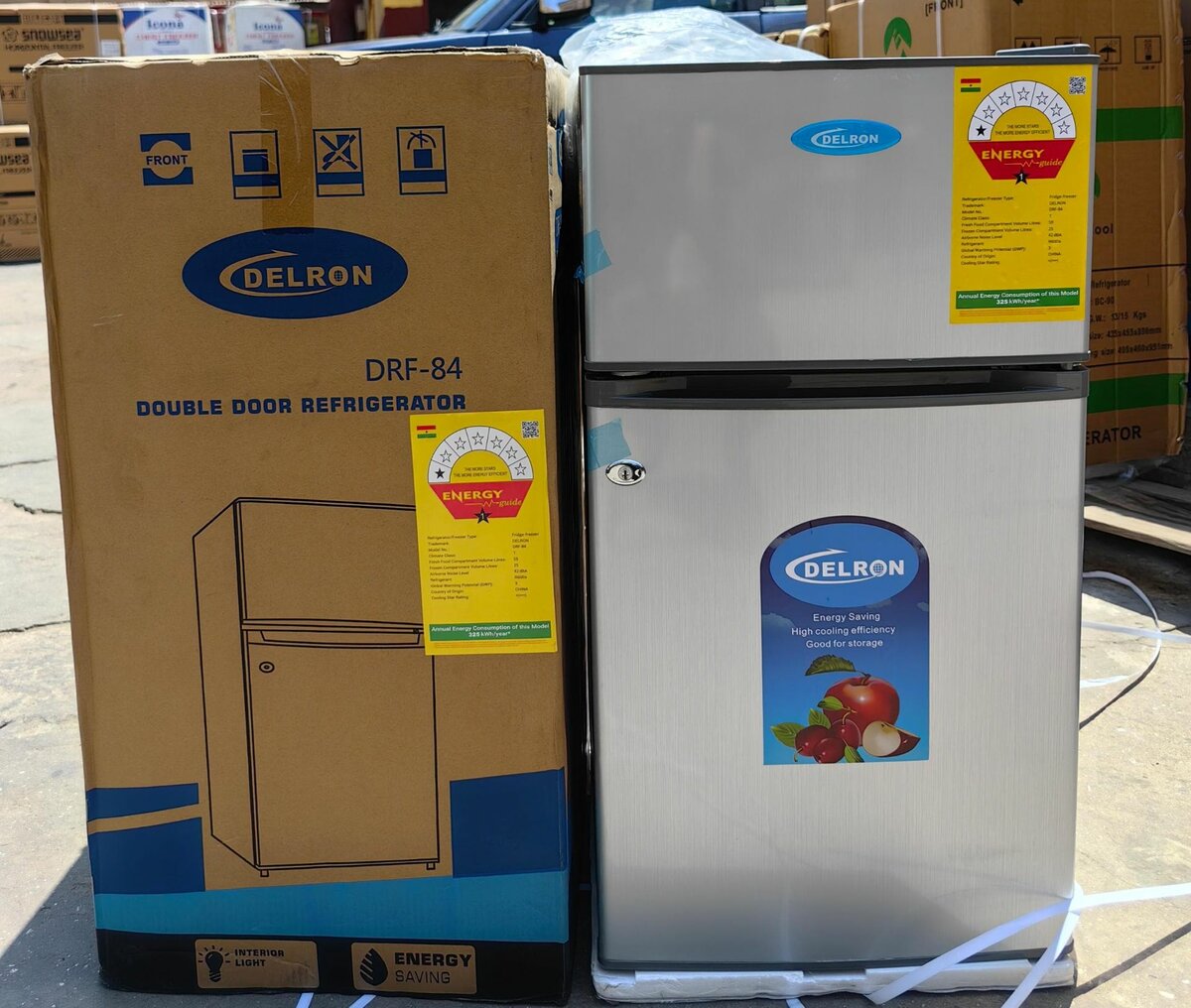 Table top double door frigde