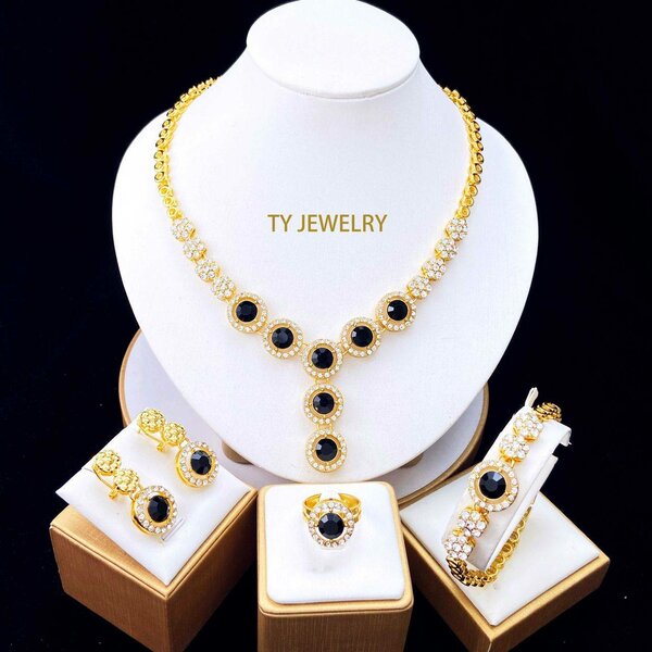 Parure Bijoux Éclat Noir