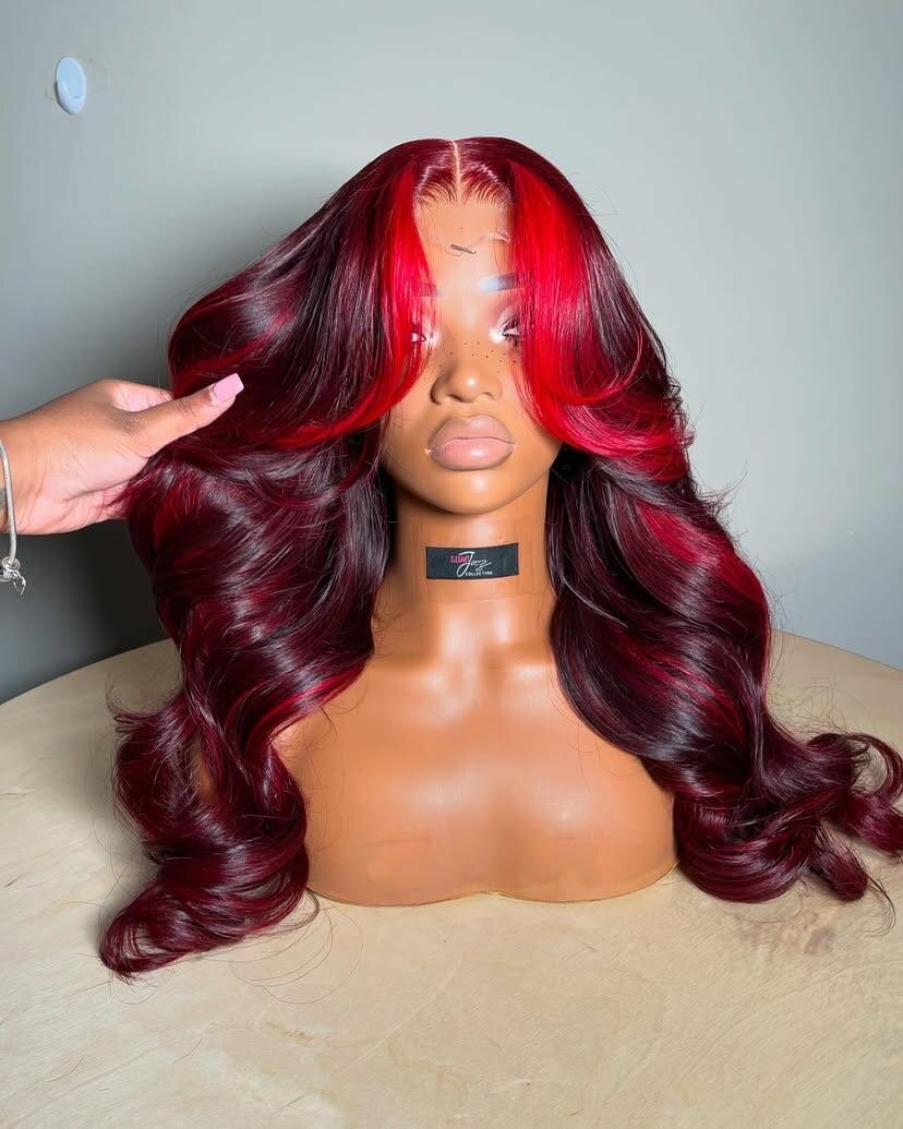 Red flames head circumference 22 medium 424 bundle