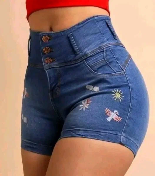 Shorts en jean taille haute