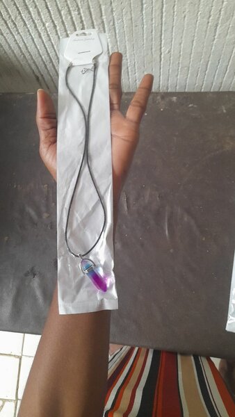 Collier pendentif cristal bohème