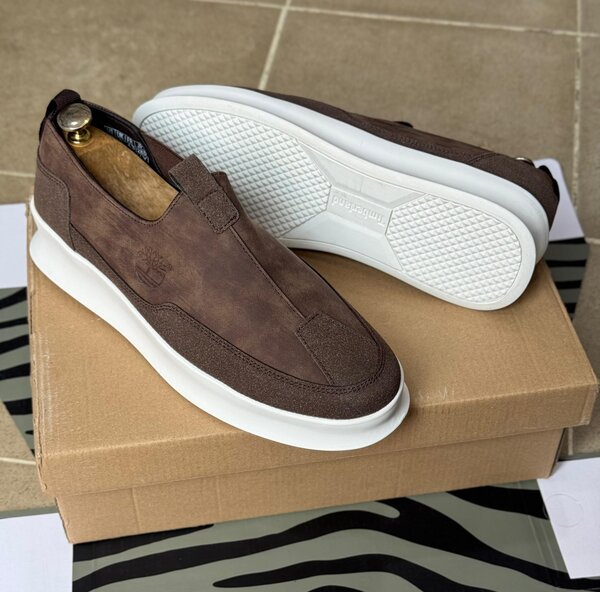 Mocassins en cuir marron homme