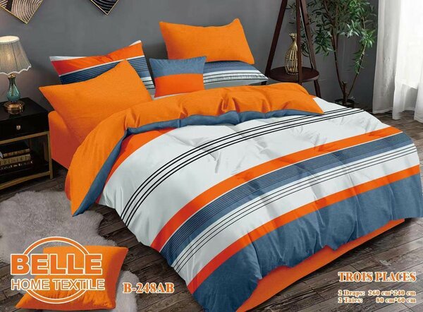 2 draps de lit 3 places+2 taie