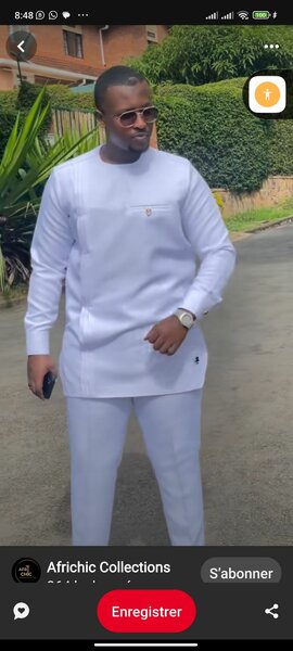 Complet tunique homme