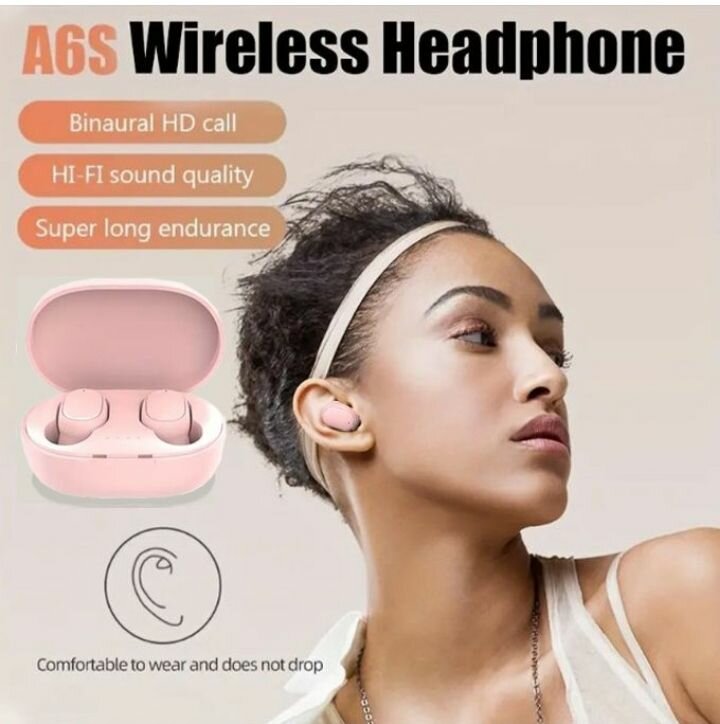 Écouteur sans fil bluetooth 5.0 rose