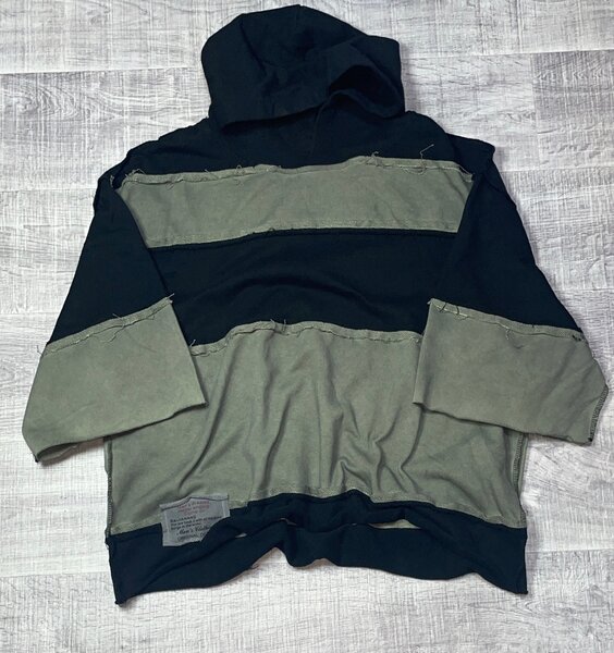 Sweat à capuche patchwork