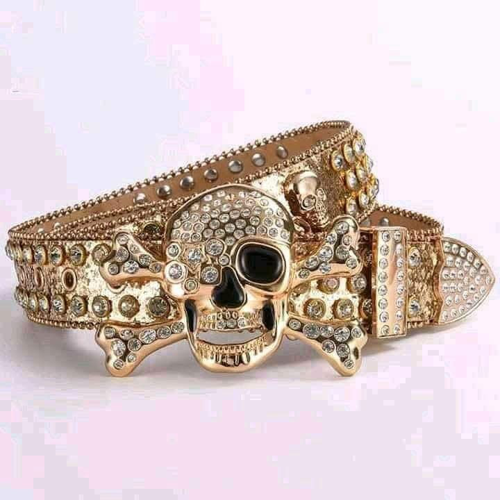 Ceinture Crâne Strassée