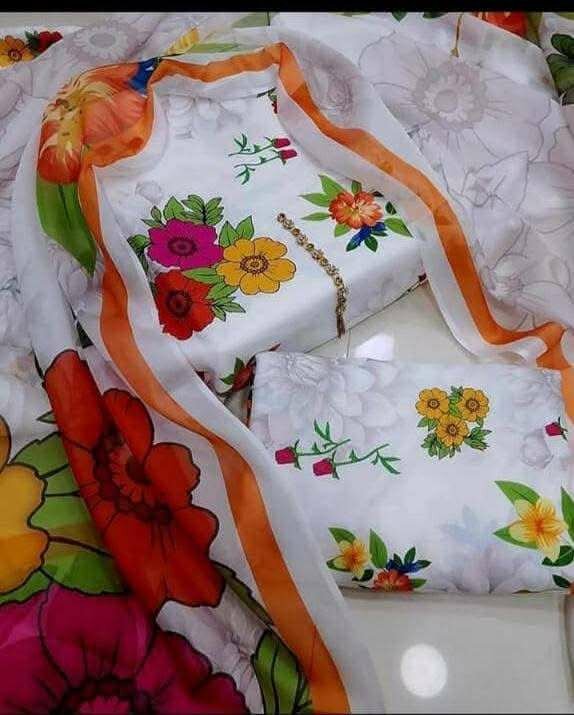 Printed lawn suit