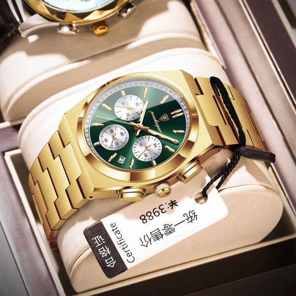 Montre chronographe en acier inoxydable